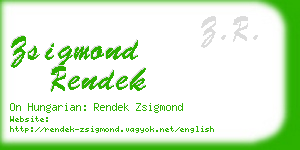 zsigmond rendek business card